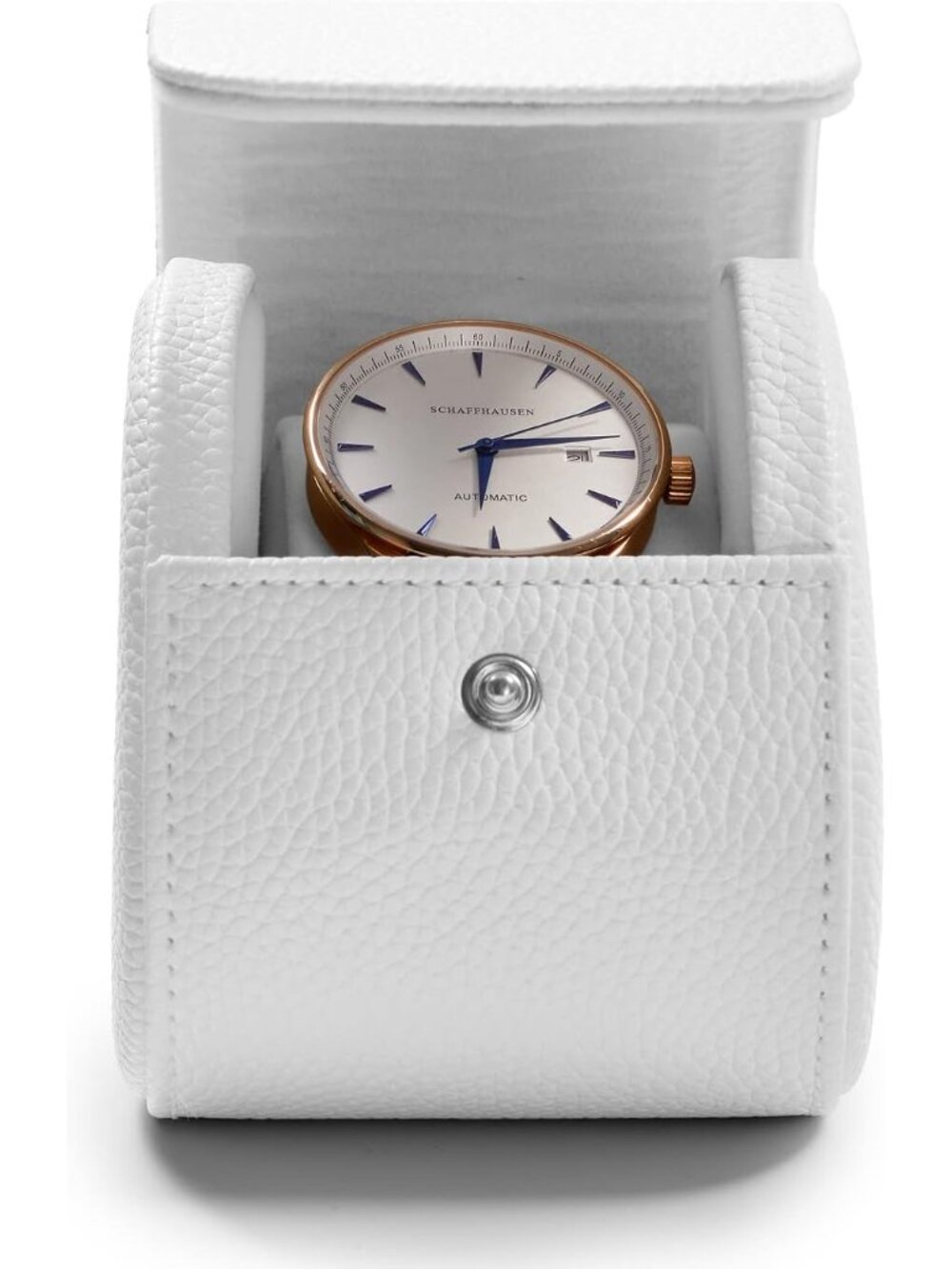 Single Watch Case Portable Travel Watch Roll Box for Women and Men | Handcrafted View 5